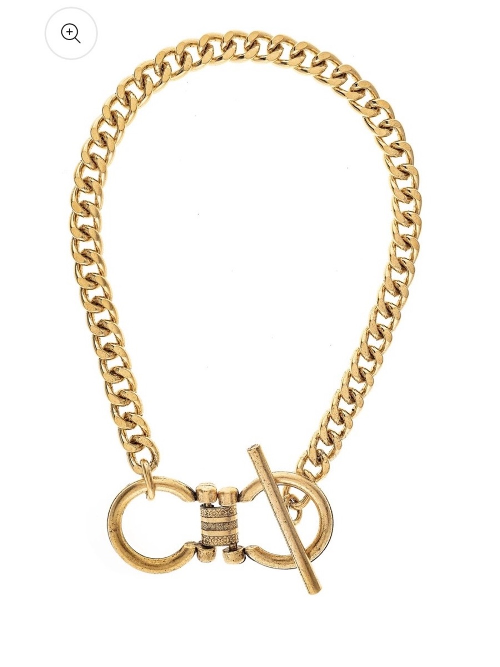 Yochi Lyla Gold Chain Toggle necklace